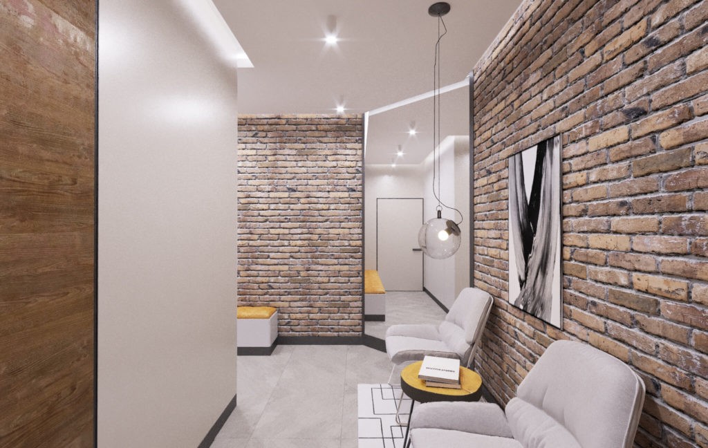 Дизайн интерьера однокомнатной квартиры в стиле Лофт - 42 кв. м.